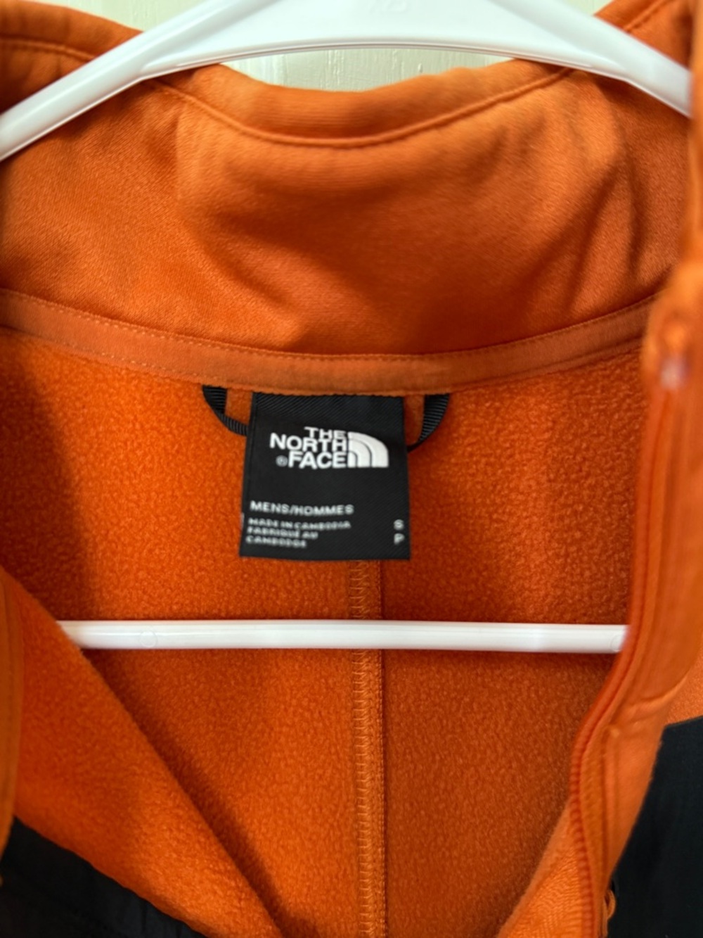 The North Face Mens Small Orange Full Zip Jacket Fleece Outdoor Layer - Picture 12 of 16